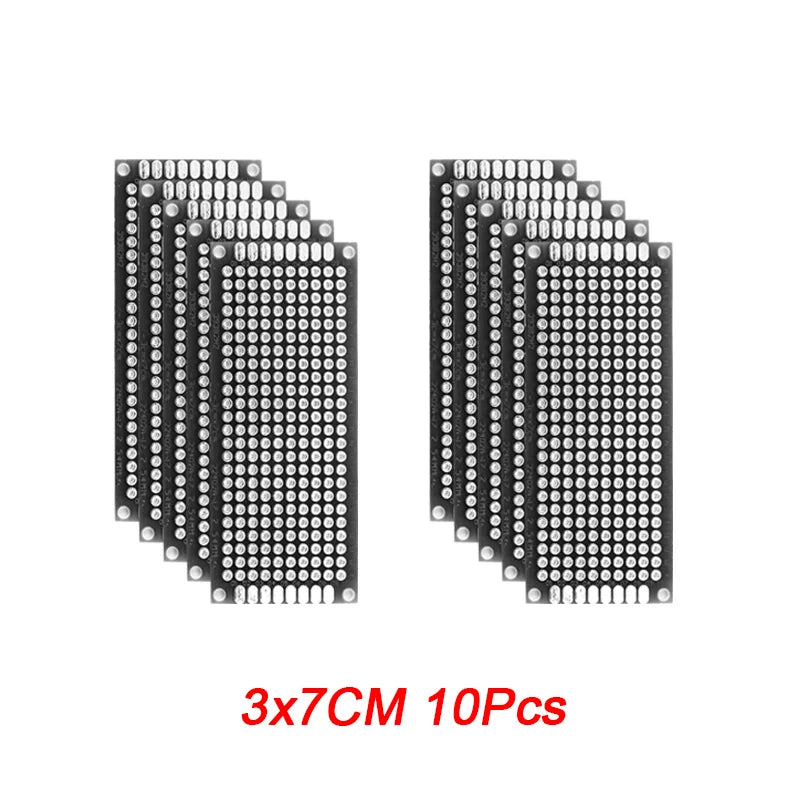 5/10PCS Double-Sided PCB Prototype Boards – Black DIY Circuit Boards 2x8 3x7 4x6 5x7 6x8 7x9cm for Electronics Projects