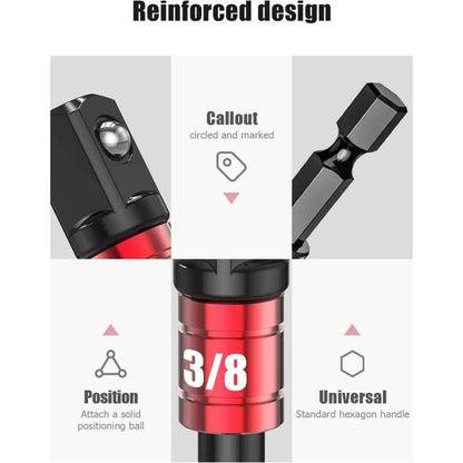 Impact Grade 105 Degree Angle Socket Adapter: Power Hand Tool Part Driver Extension Set - Screwdriver Holder Drill Nut Attachment