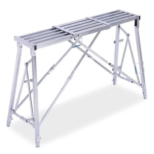 Telescopic Folding Step Stool Scaffolding Ladder – Thickened Multifunctional Adjustable Engineering & Indoor Work Platform for Decoration & Home Use