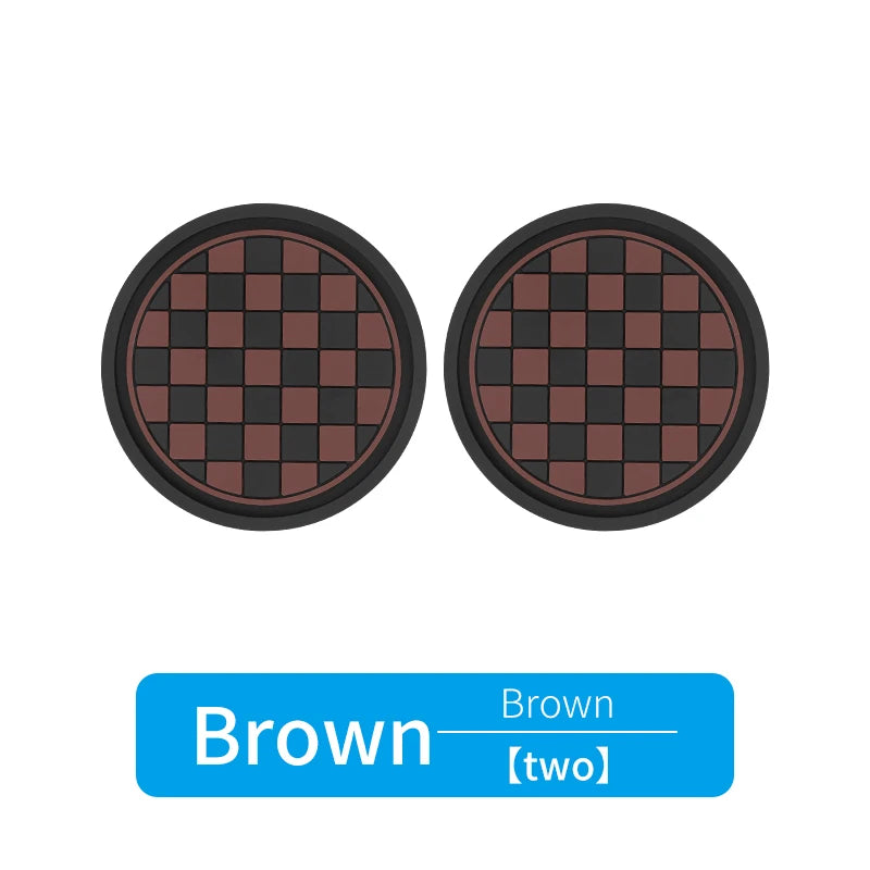 2pcs Car Cup Holder Anti-Slip Coasters — Premium PVC Universal Fit, Interior Accessories for Most Vehicles
