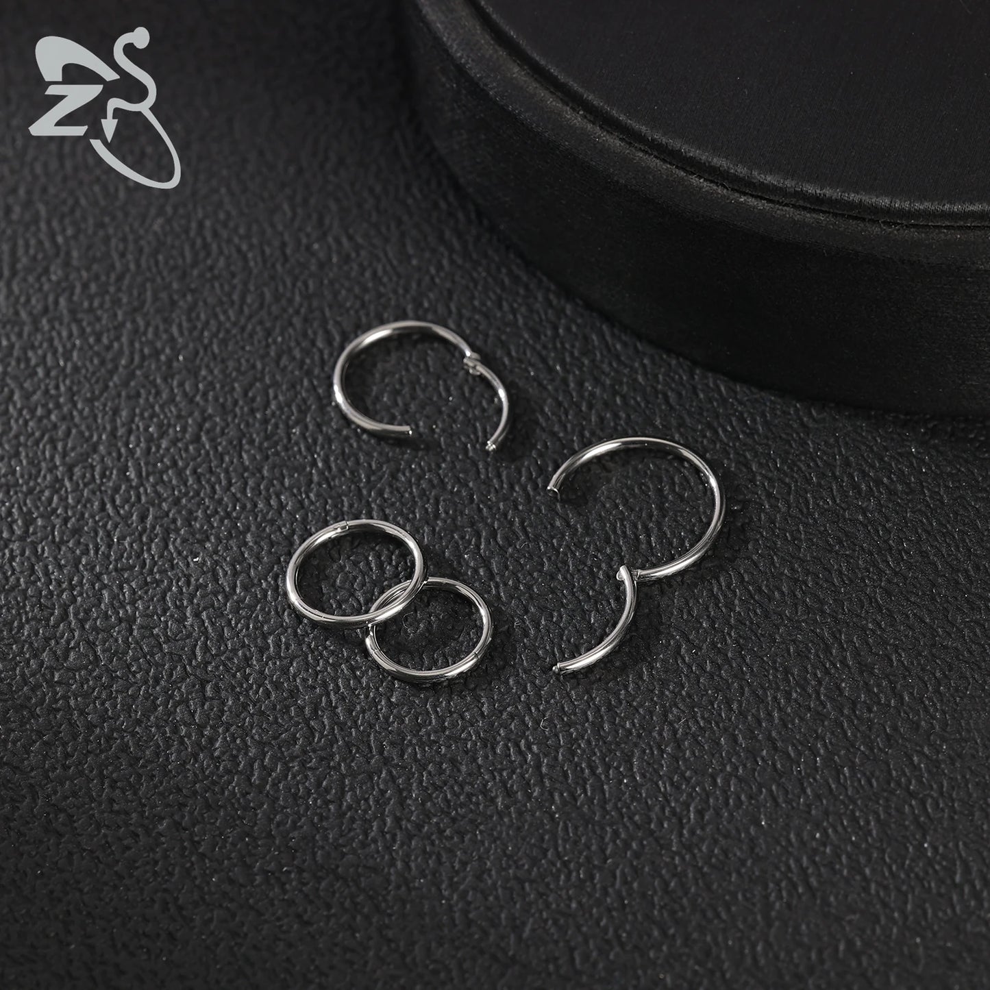 ZS G23 Titanium Steel Nose Ring – Round Septum & Cartilage Piercing Jewelry for Men & Women (20G/18G/16G, 6–14mm)