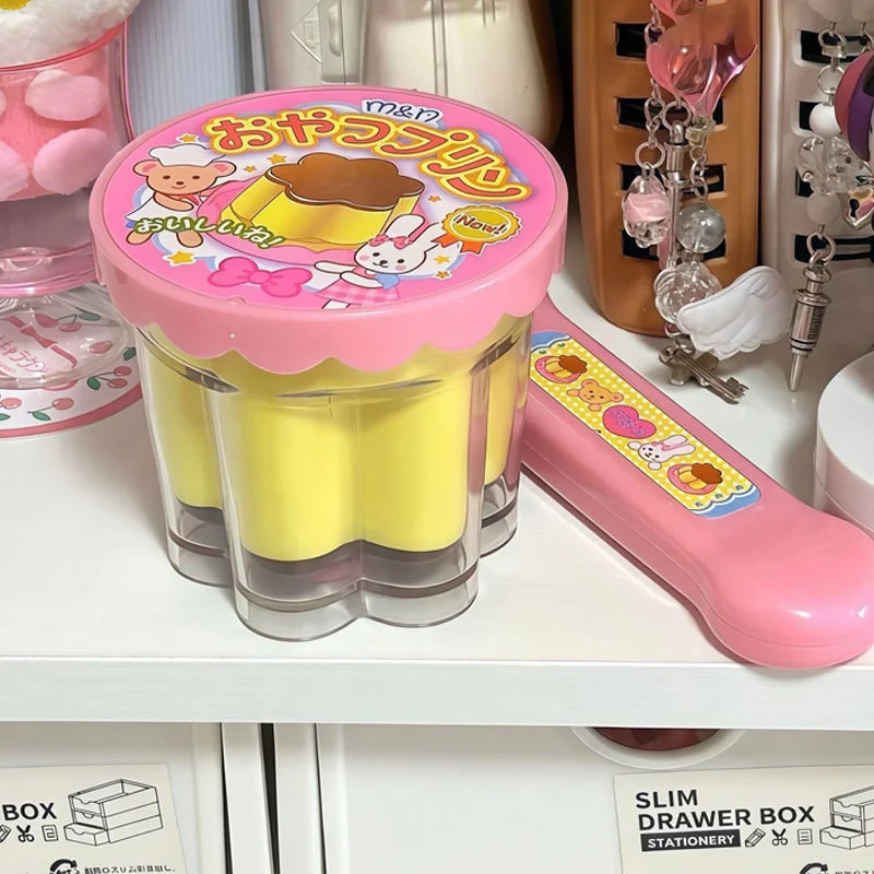 Food Feeding Pudding Toy - Strawberry Pretend Play Early Education & Desktop Decoration Doll
