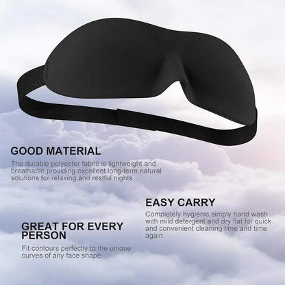3D Sleeping Eye Mask – Soft Padded Travel Blindfold for Rest, Relaxation & Eye Comfort