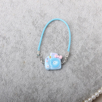 Cartoon Camera Phone Bag for Labubu Crybaby — 10-15cm Cotton EXO Plush Doll Accessories