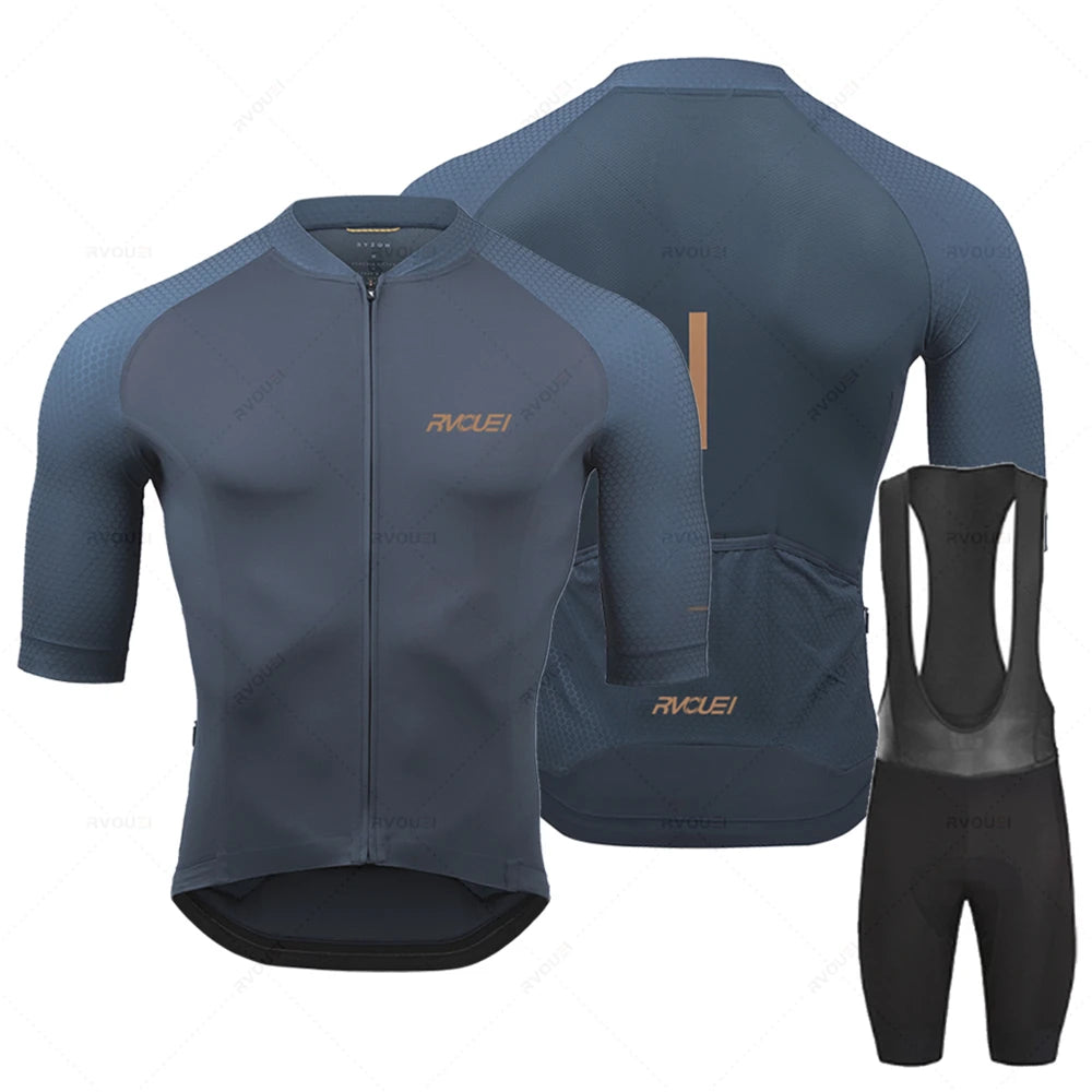 Men’s Pro Team Cycling Jersey Set - Breathable Road Bike Racing Clothing for Cycling & Training