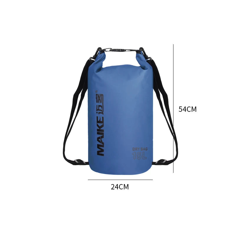 Waterproof Dry Bag Backpack - 5L/10L/15L Outdoor Storage Bag for Swimming, Rafting, Kayaking & Trekking