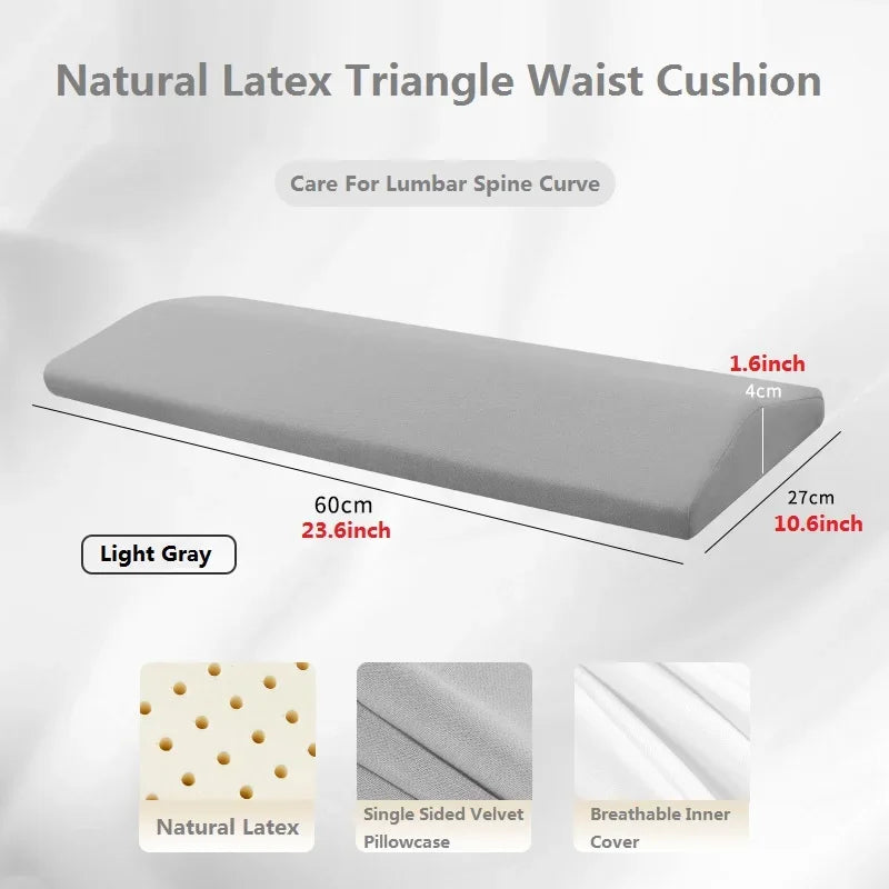 JFLEGAL Thailand Natural Latex Lumbar Pillow – Maternity Pillow for Pregnant Women, Side Sleep Support & Cervical Care