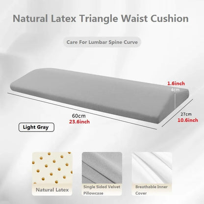 JFLEGAL Thailand Natural Latex Lumbar Pillow – Maternity Pillow for Pregnant Women, Side Sleep Support & Cervical Care