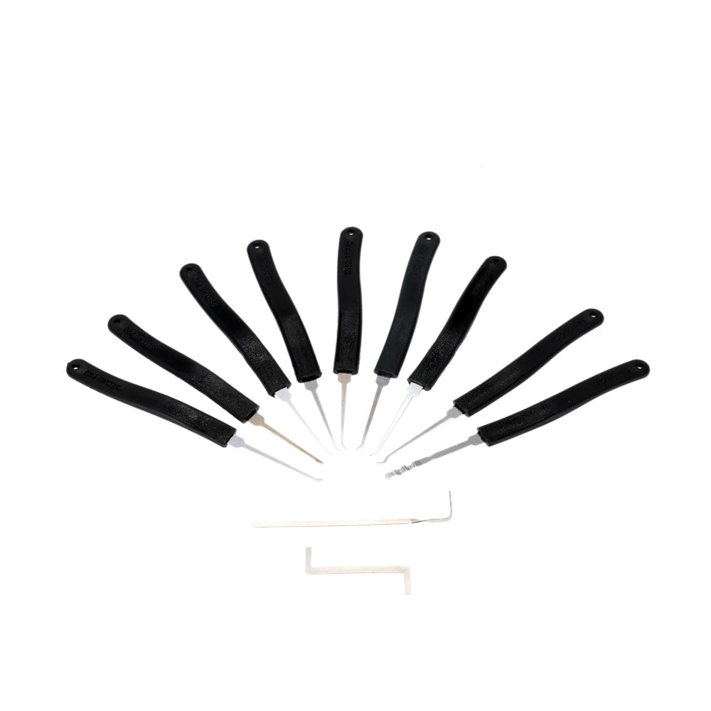 Door Lock Pick Set - Professional Locksmith Quick Opener Tools with 2 Tension Wrenches