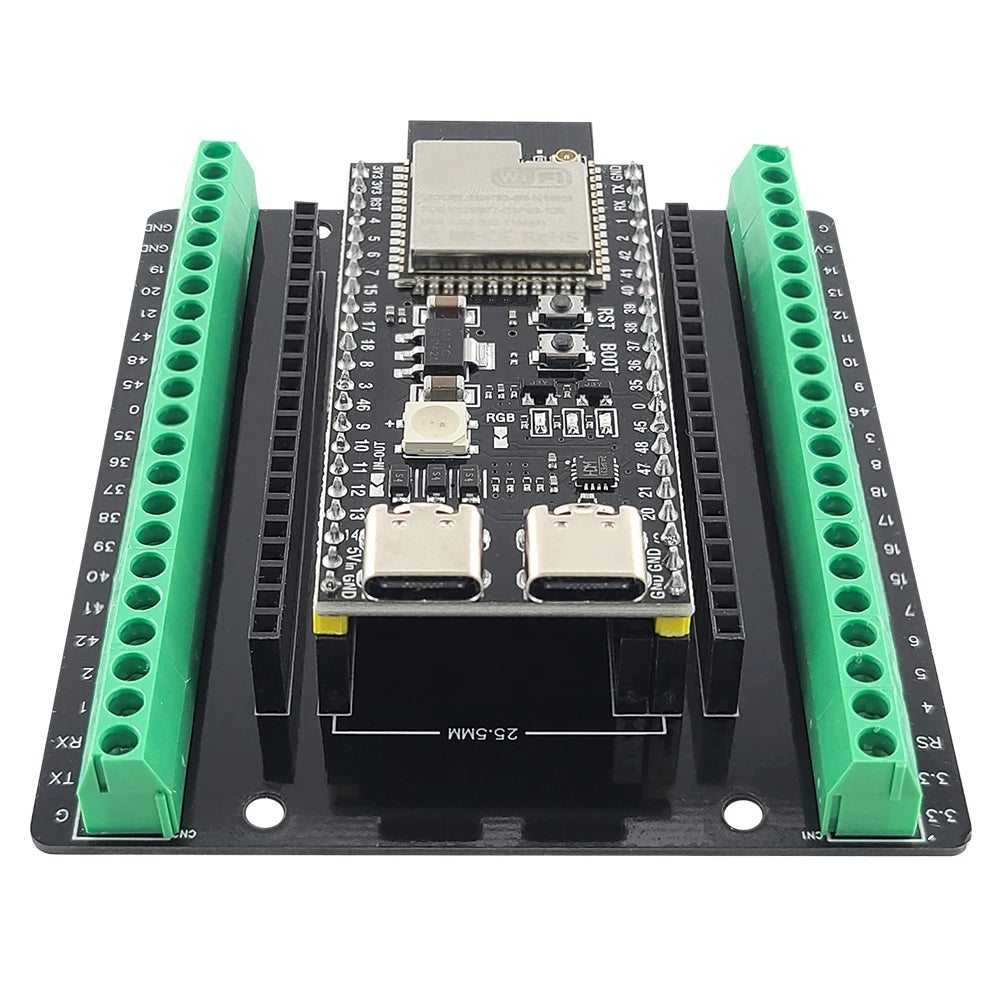 ESP32-S3 Development Board Kit – 2.4GHz WiFi & Bluetooth Module with Expansion Adapter, Type-C Interface (ESP32-S3-1 N8R2 N16R8 44-Pin)