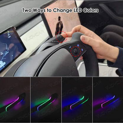 2025 6th Gen Wireless Auto Door Handle – Tesla Model 3 & Y, Highland/Juniper, Colorful with LED Light