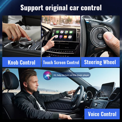 Acodo 2025 Android 14 CarPlay AI Box – 3-in-1 Wireless Android Auto USB Adapter & Universal TV Box for YouTube & Netflix Plug and Play