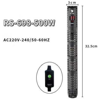 500W Aquarium Submersible Heater - LCD Display Digital Adjustable Water Heating Rod with Constant Temperature Control