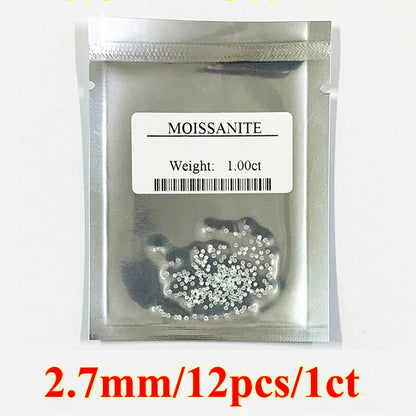 1CT Lab-Grown Moissanite Diamonds – D Color VVS1 Loose Gemstones, Full Size 0.7mm-20mm