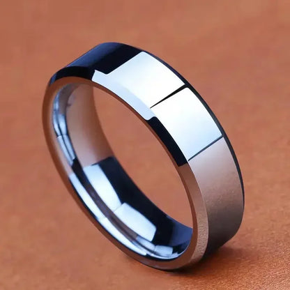New Stainless Steel Titanium Ring - Simple Trendy Metal Rings for Women & Men, Party Jewelry Punk Accessories