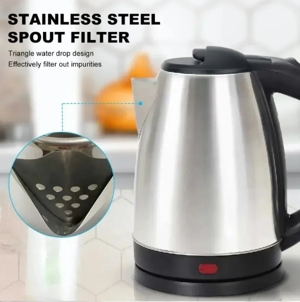 2L Stainless Steel Electric Kettle | 1500W Smart Whistle Kettle for Tea & Coffee