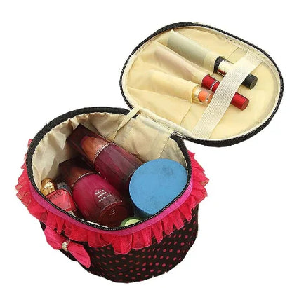 Portable Travel Cosmetic Bag - Makeup & Toiletry Organizer Handbag Holder
