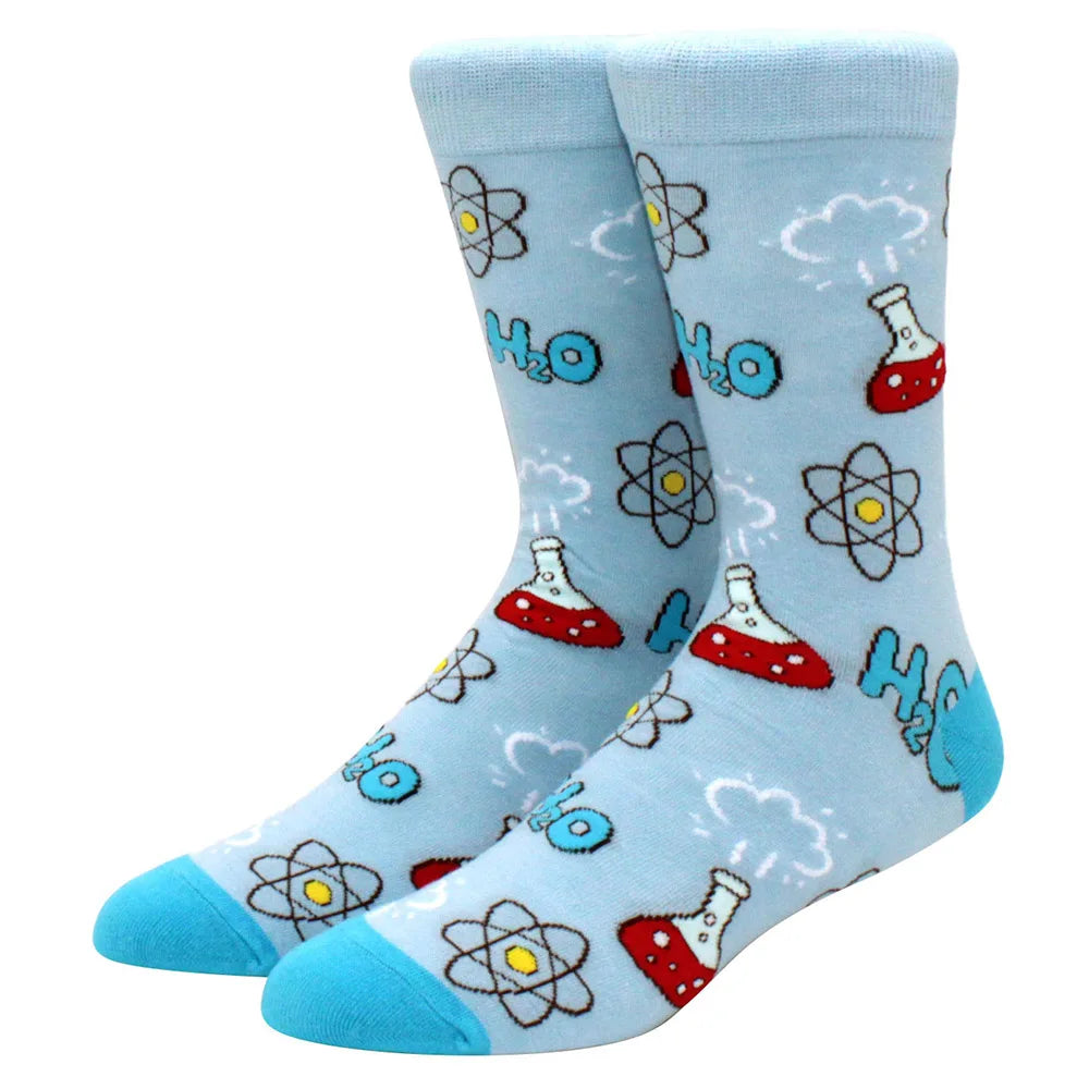 Men’s & Women’s Funny Beer Rainbow Socks – Skateboard Striped Pig Hip Hop Colorful Mid-Rise Casual Crew Cotton Socks, Unisex Fashion Novelty Socks