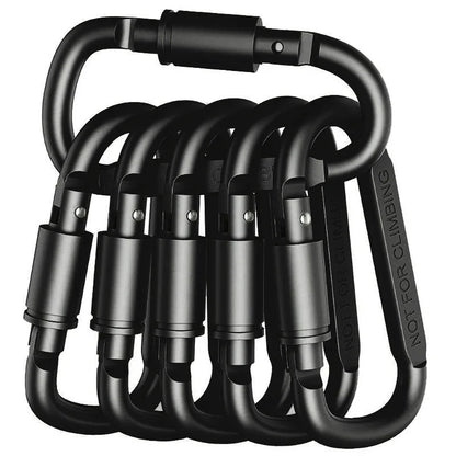 2-6PCS Aluminum Carabiner Set - Tactical EDC Keychain Clips for Camping, Hiking, Survival & Outdoor Gear
