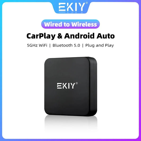 EKIY NEW Mini Carplay Wireless - Compatible with Toyota, Mazda, Nissan, Camry, Suzuki, Subaru, Citroen, Audi, Mercedes, Kia, Ford, Opel - iOS15 Support - Spotify & Bluetooth Integration
