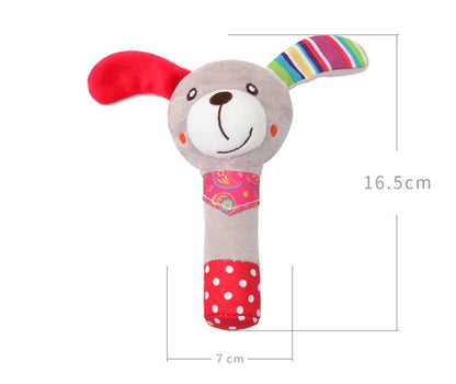 Baby Plush Rattle Crib Mobile – Cartoon Animal Bed Bell Toys for 0-12 Months, Infant Toddler Early Educational Newborn Gift