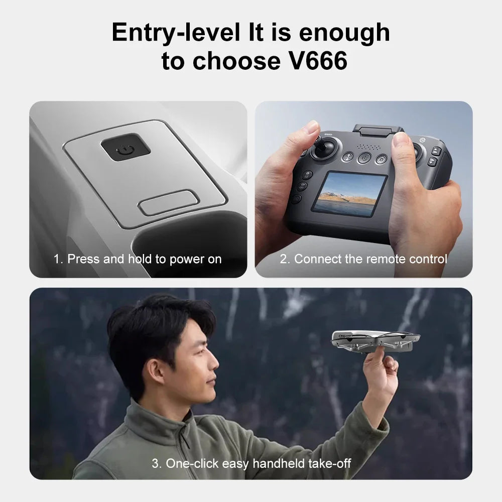 Xiaomi Mijia MINI V666 Drone — 4K 5G WiFi RC Quadcopter with Obstacle Avoidance, Brushless Motor & Altitude Hold