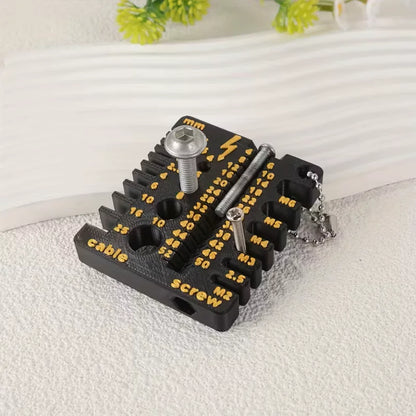Wire Gauge Measuring Tool - Portable Double-Sided Thickness Ruler for Screw Size and Material Measurement