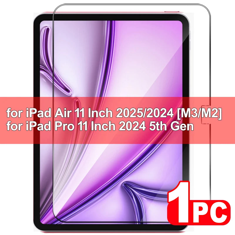 Tempered Glass Screen Protector for iPad — Shatterproof Protective Film for iPad Air 11, 11th & 10th Gen, 11–13-inch Models