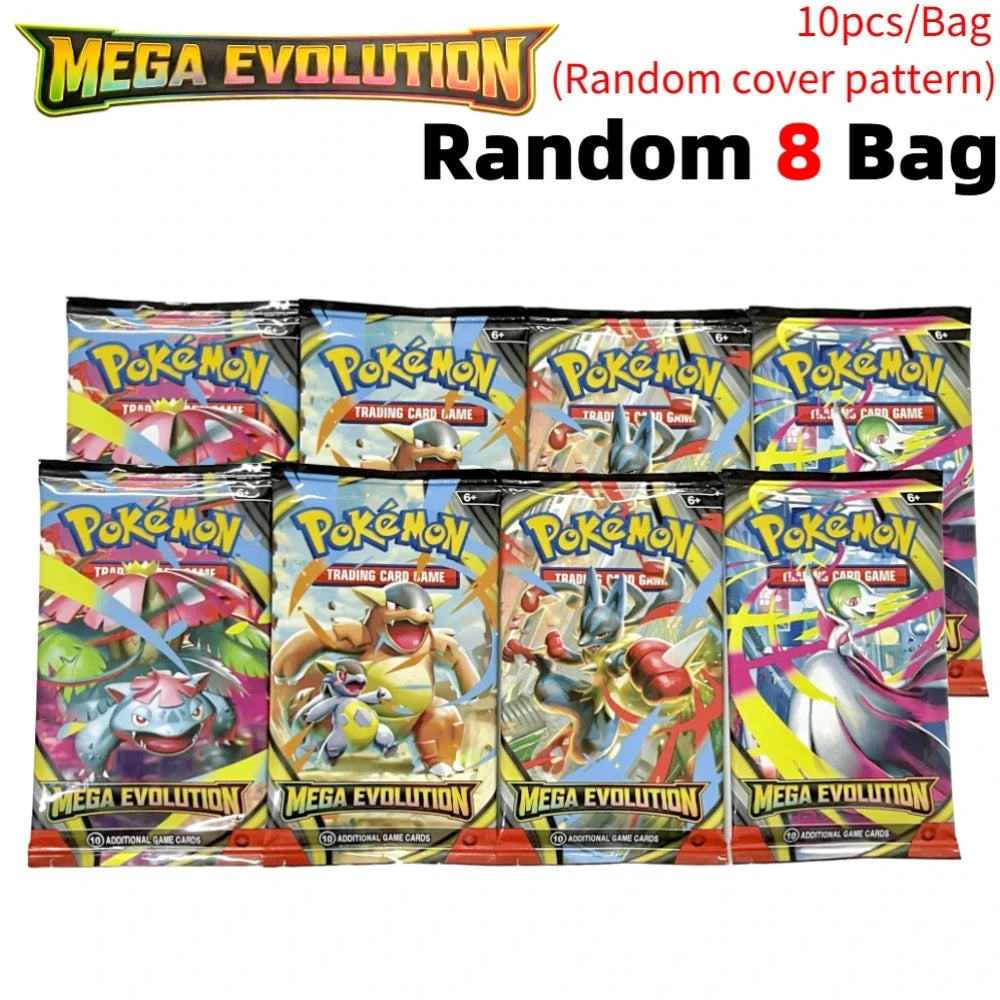 Pokémon Mega Evolution Phantasmal Flames TCG Cards – English 9+1 Booster Pack Trading Card Collection Set