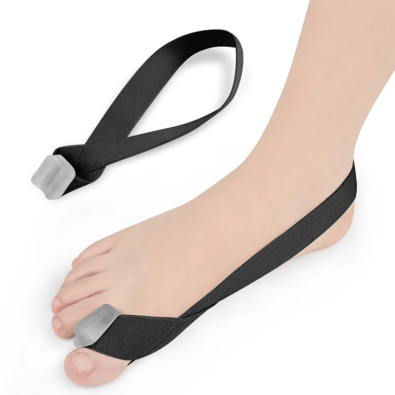 One-Sided Hallux Valgus Corrector: Toe Straightener Tool with Tension Strap for Pain Relief & Toe Separator