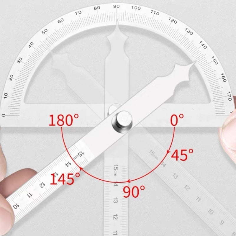 Goniometer Stainless Steel Protractor – Multi-Angle Measuring Ruler for Carpentry, Angle Meter & Finder Tool