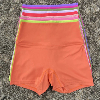Women’s High Waist Fitness Shorts – Sexy Solid Color Yoga & Cycling Athletic Shorts Squat Proof Workout Training Activewear