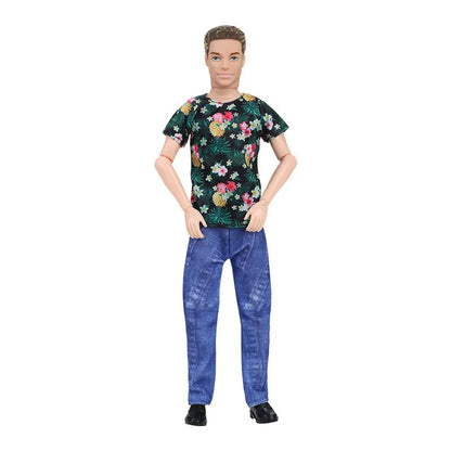 30cm Fashion Ken Doll – 1/6 Multi-Joint Movable Boyfriend with Clothes Suit, Dress-Up Toy for Kids
