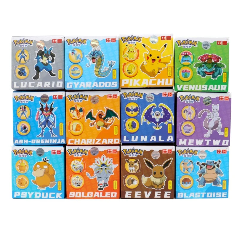 Pokemon Action Figures Set – Pikachu, Gengar, Dragonite, Snorlax & Pokeball Toys