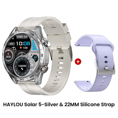 HAYLOU Solar 5 Smartwatch — 1.58" AMOLED, Voice Calling, 24H Health & Sports Tracker for Men