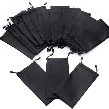 10-100PCS Soft Microfiber Sunglasses Bags – Waterproof Eyewear Pouch Dustproof Glasses Storage Case