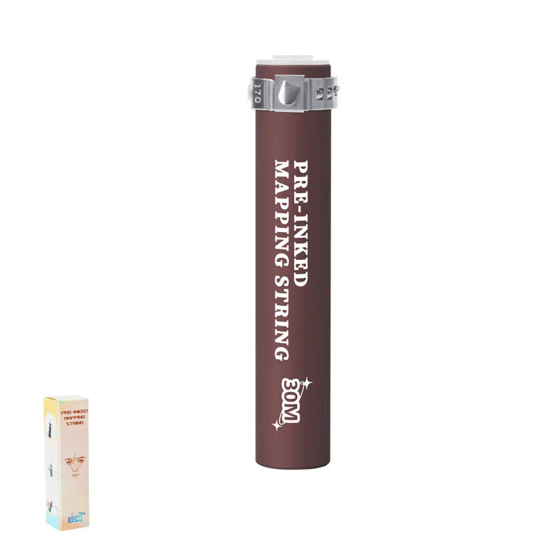 30m Pre-Inked Microblading Mapping String – White Eyebrow Marker Thread for Permanent Makeup & Tattoo Dyeing