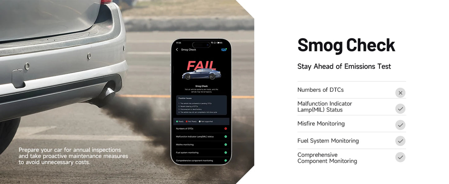 TOPDON Carpal OBD2 Scanner – All-System Vehicle Diagnostic Tool with Health Check, Smog & Battery Test for iOS & Android Bluetooth 5.0