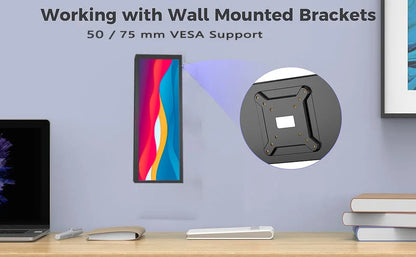 8.8 Inch HDMI Touch Screen Monitor – Long Wide Display with Case, PC Temperature Sensor Panel & Small Extender Monitor