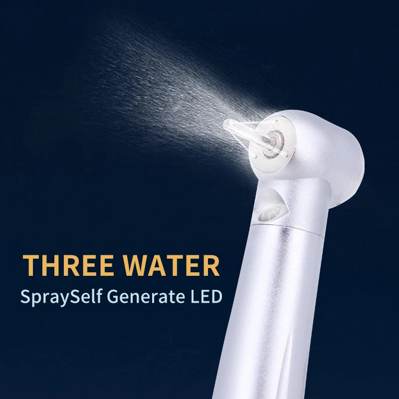 LED Dental Handpiece – High-Speed Push Button with 3 Water Spray, Ceramic Bearings & High Rotation Air Turbine Tip