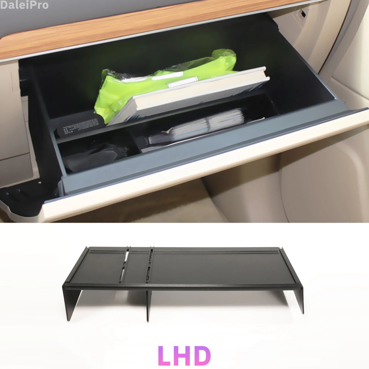 Toyota Land Cruiser Prado LC150 Glove Box Organizer - Storage Divider Tray for 2010-2018 Models