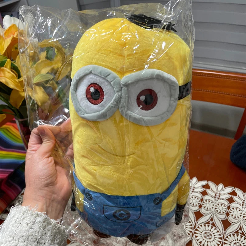 Cute Minions Plush Toy – Yellow Bob & Stuart Soft Dolls in Jeans, Perfect Christmas & Birthday Gift (1pcs)