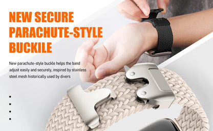 Parachute Braided Strap for Apple Watch – Compatible with 46mm, 45mm, 44mm, 41mm, Series 10/9/8, SE, Ultra 2, 49mm