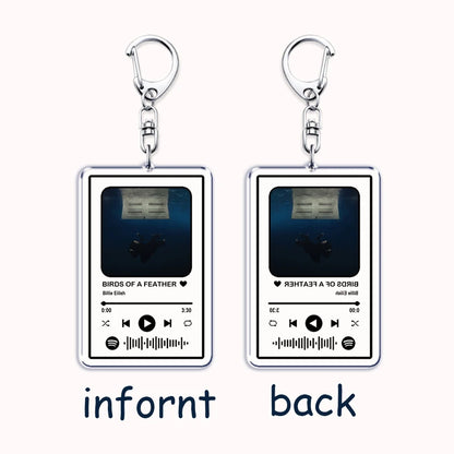 Popular Singer Keychain for Women – HIT ME HARD AND SOFT Music Playlist Code Pendant, Perfect Gift for Fans and Friends