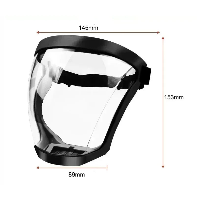 Transparent Full Face Protector Shield: Facial Protection Mask for Work Safety - Kitchen Accessories & Gadgets