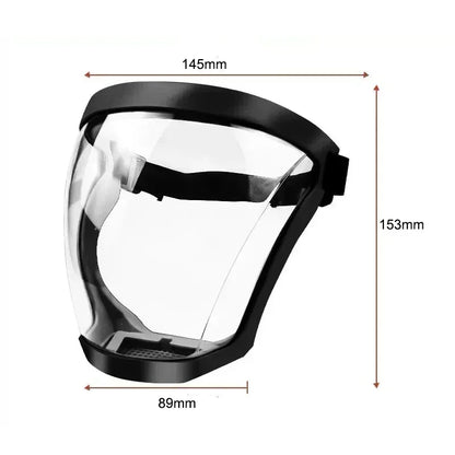 Transparent Full Face Protector Shield: Facial Protection Mask for Work Safety - Kitchen Accessories & Gadgets