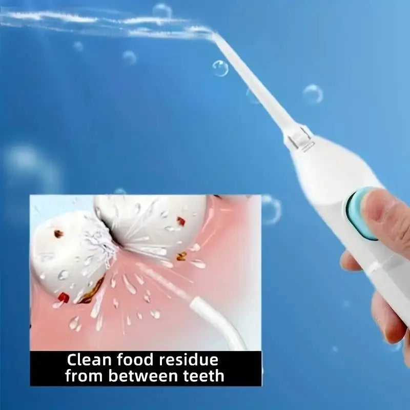 Portable High-Pressure Oral Irrigator – Manual Water Floss Toothpick for Deep Teeth Cleaning