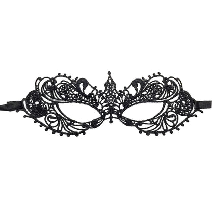 Black Queen Lace Mask — Embroidered Applique Masquerade Mask for Women, Party, Carnival, Wedding & Halloween Accessories