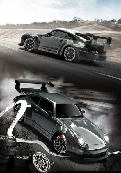 New 1:24 High-Speed RC Drift Car — 20KM/H 4WD Remote Control Racing Vehicle with Replaceable Tires, Competition Toy for Kids