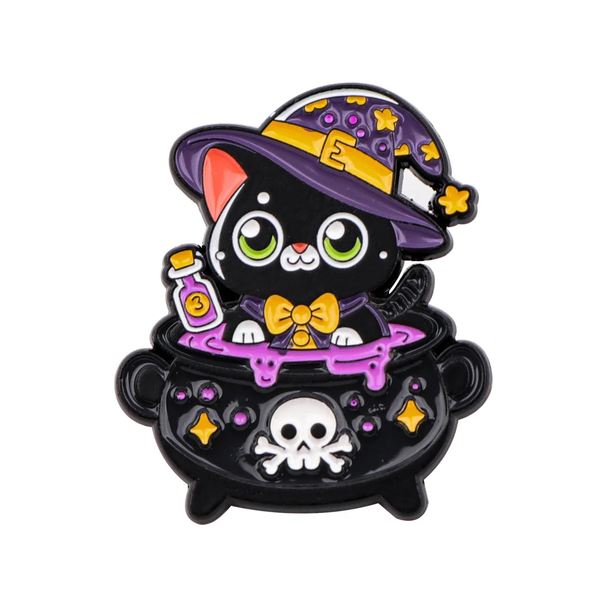 Cute Black Cat Enamel Pin – Tiny Cartoon Animal Metal Brooch Badge Jewelry Accessory Gift